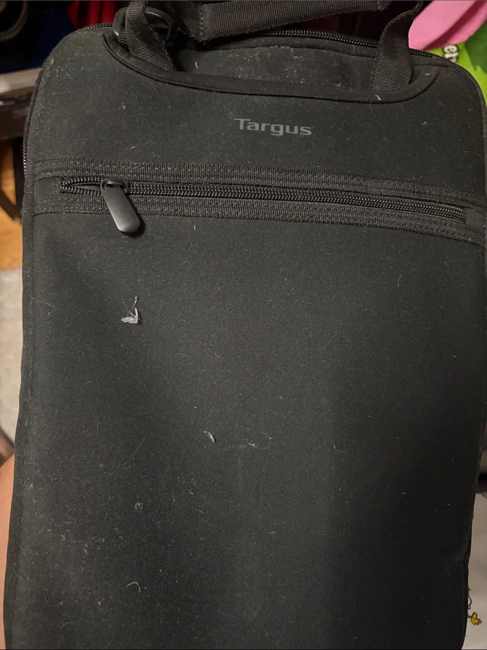 Targus Black Neoprene Laptop Sleeve with Front Zip